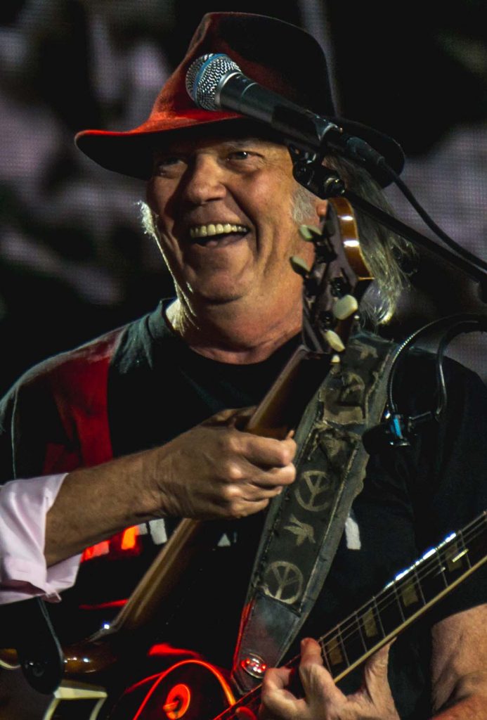 Neil Young performing in 2016 at Desert Trip