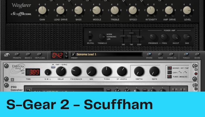 Screenshot of S-Gear 2.9 by Scuffham - Virtual Amp Simulator Software