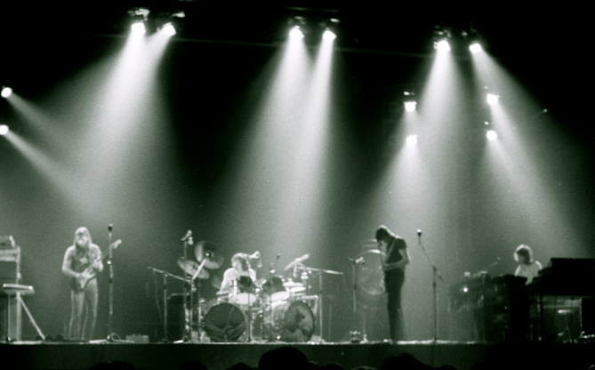 Pink Floyd performing in 1973