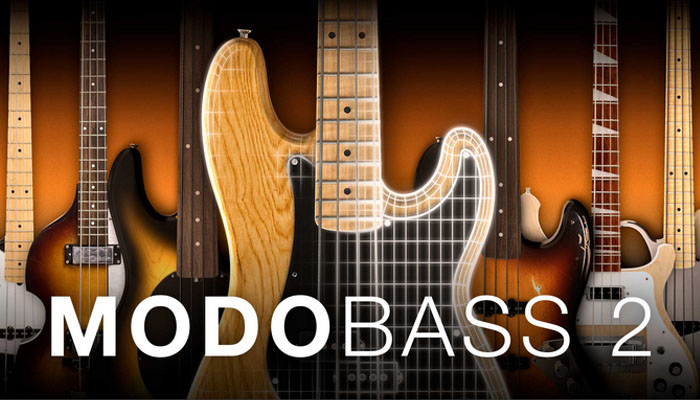 ModoBass 2 by IK Multimedia - Screenshot showing multiple basses overlapping one another