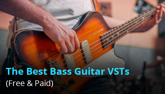 The Best Bass Guitar VSTs (Free and Paid) - Image showing bassist playing an electric bass