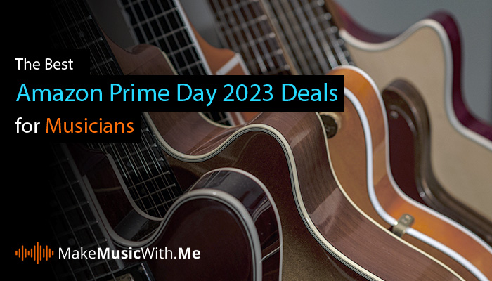The Best Amazon Prime Day Deals for Musicians - October 2023 - Guitars in a row